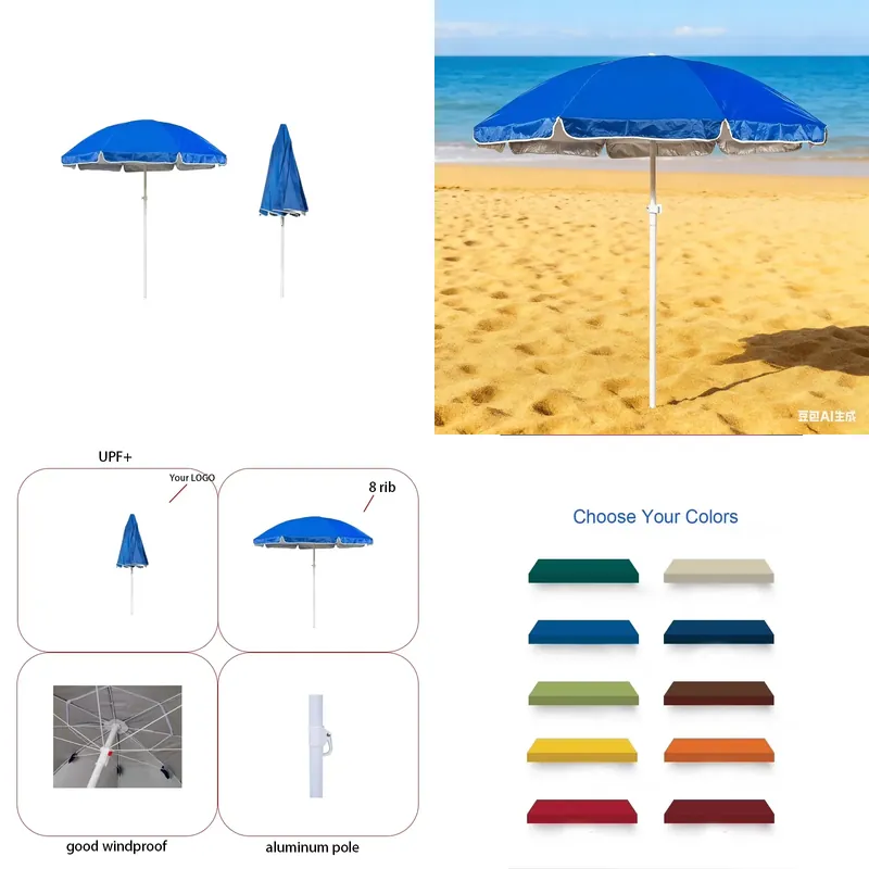 Outdoor Furniture Plus - Klasyczny parasol ogrodowy z ochroną UPF50