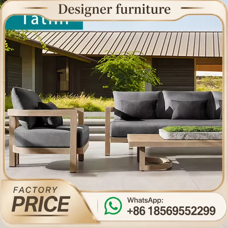 Outdoor Furniture Teak Wood - Zestaw sof z drewna teakowego, wodoodporne
