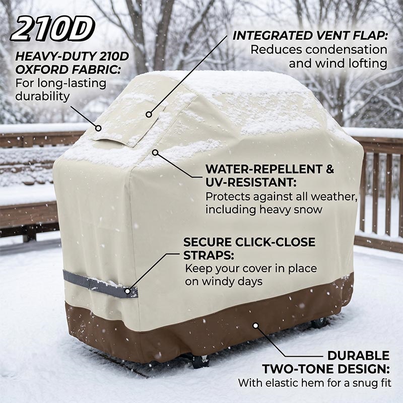 Outdoor Furniture Weatherproof - Pokrowiec na grilla gazowego 210D BBQ