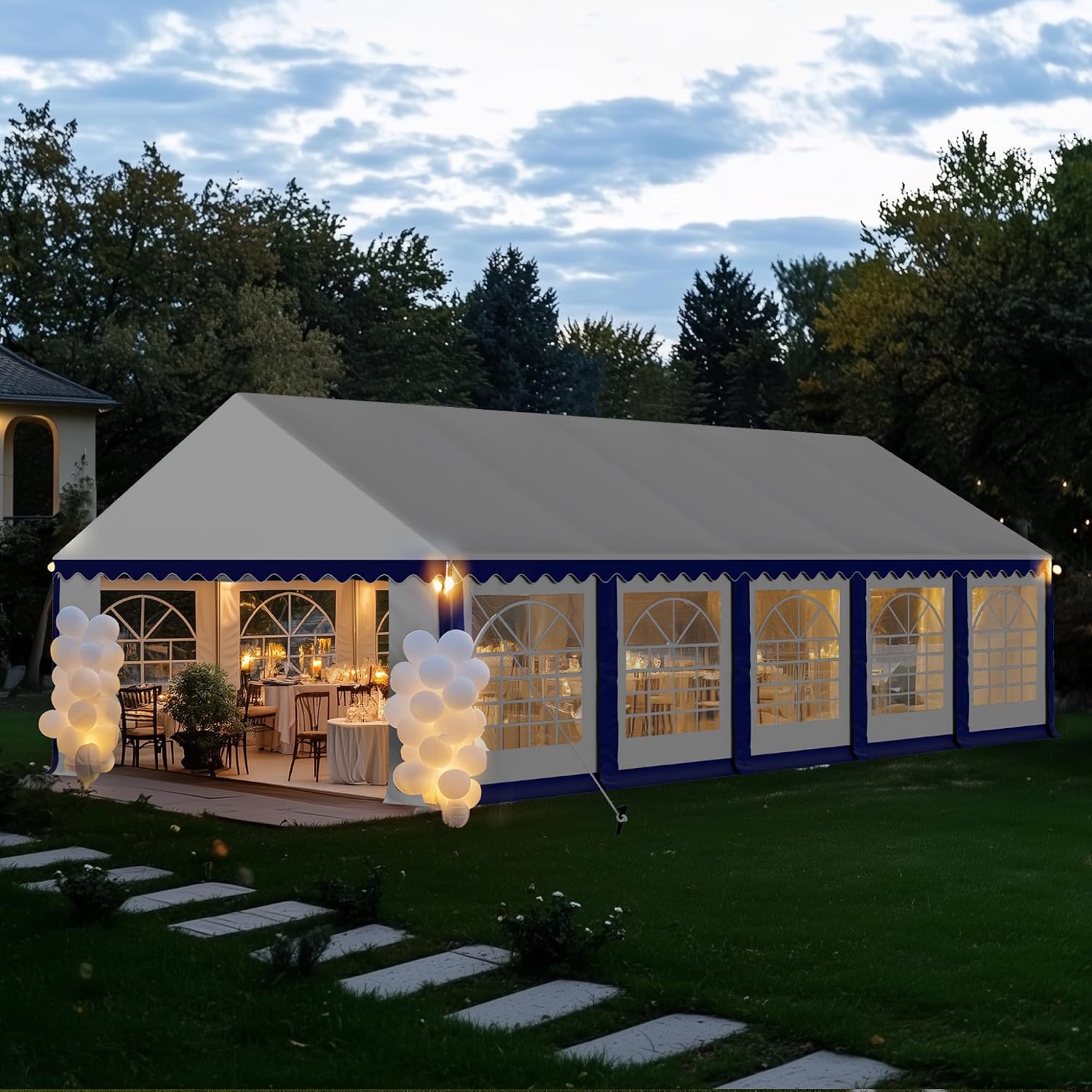 Outdoor Furniture Heavy Duty - Namiot na przyjęcie 16x32 stóp, wytrzymały