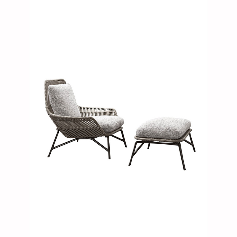 Outdoor Furniture Metal Chairs - Krzesło z metalową ramą i wzorem