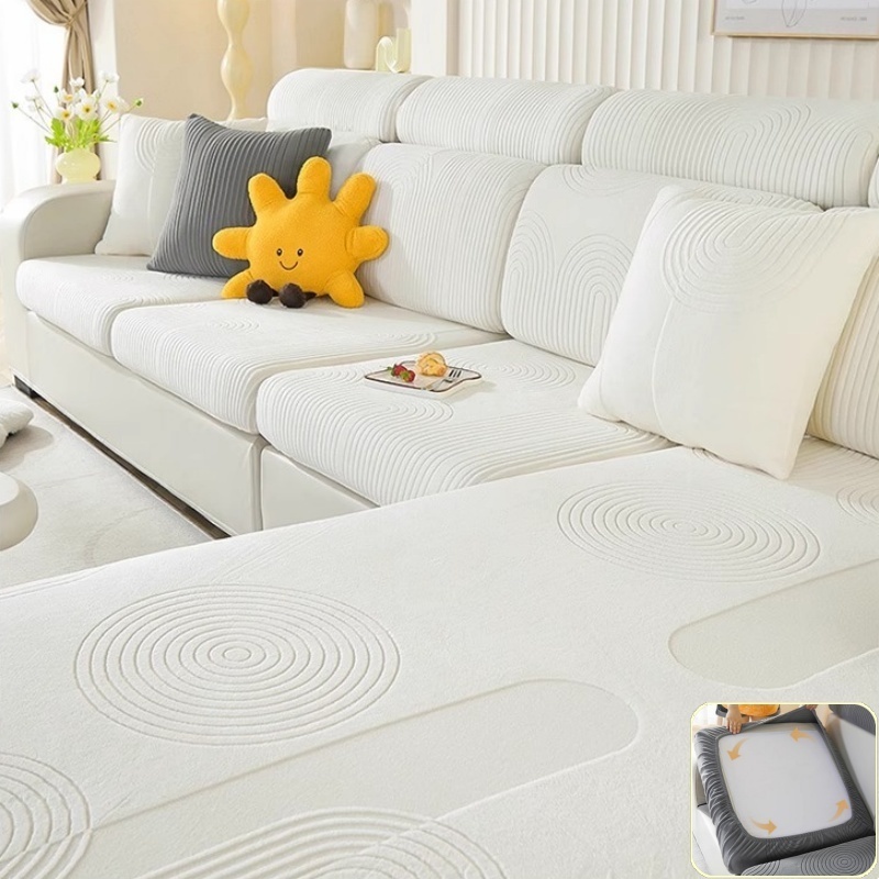 Outdoor Furniture Plus - Elastyczny żakardowy aksamitny pokrowiec na poduszkę