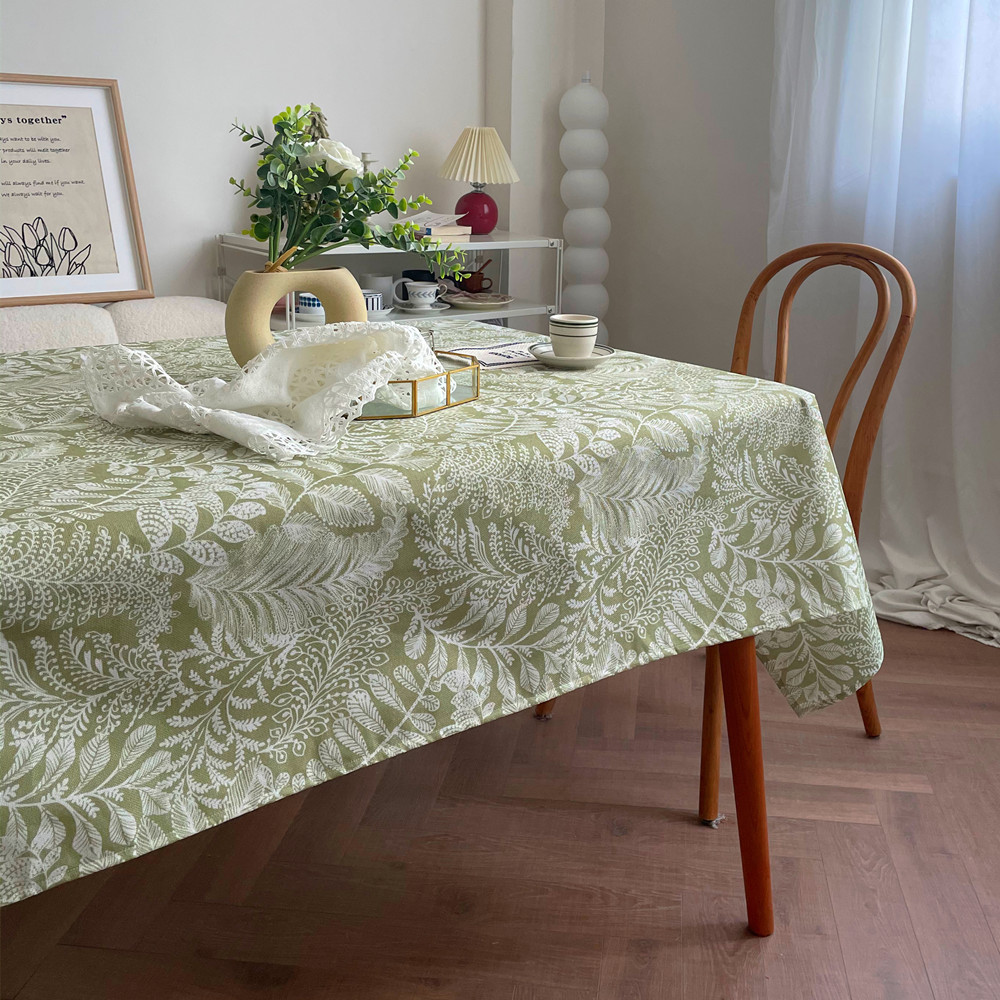 Outdoor Furniture Green - Wodoodporny obrus z bawełny lnianej, zielony