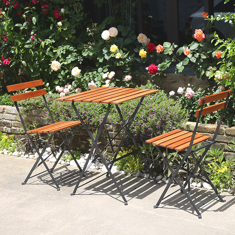 Outdoor Furniture Metal Chairs - Składane stoliki kawowe z litego drewna