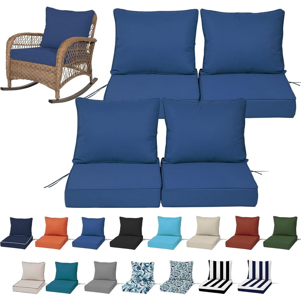 Zestaw 4 poduszek na głębokie  – Outdoor Furniture Cushions recenzja i cena