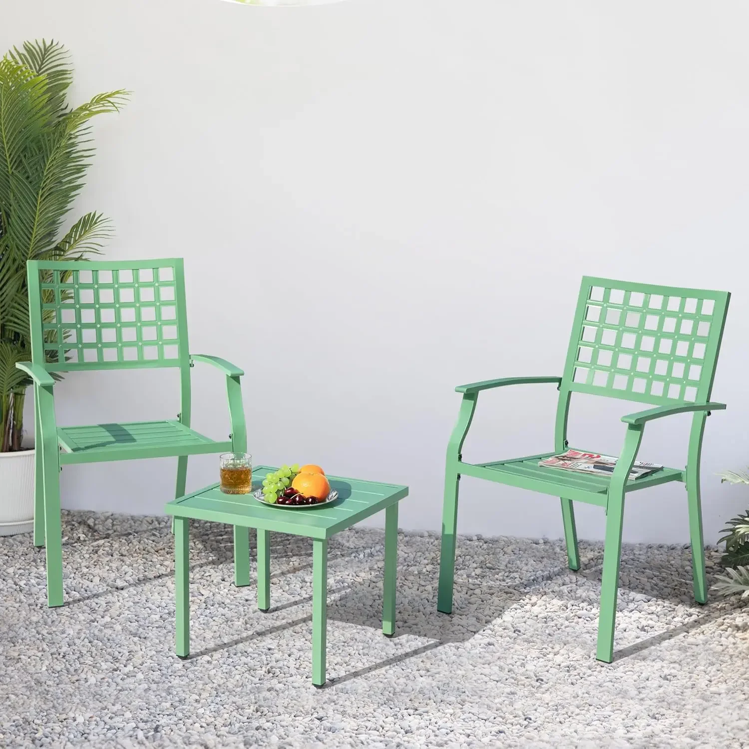 3-częściowy zestaw bistro na z – Outdoor Furniture Metal Chairs recenzja i cena