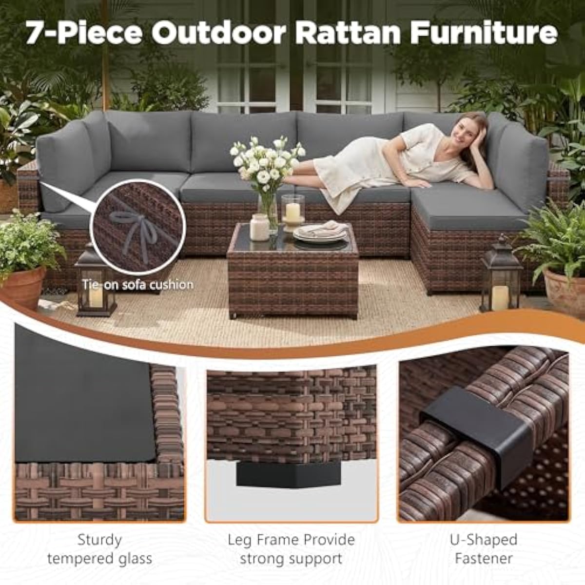 7-częściowy zestaw mebli ogrod – Outdoor Furniture Plus recenzja i cena