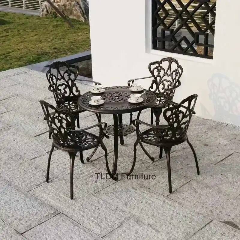 Zestaw mebli ogrodowych Krzesł – Outdoor Furniture Metal Chairs recenzja i cena