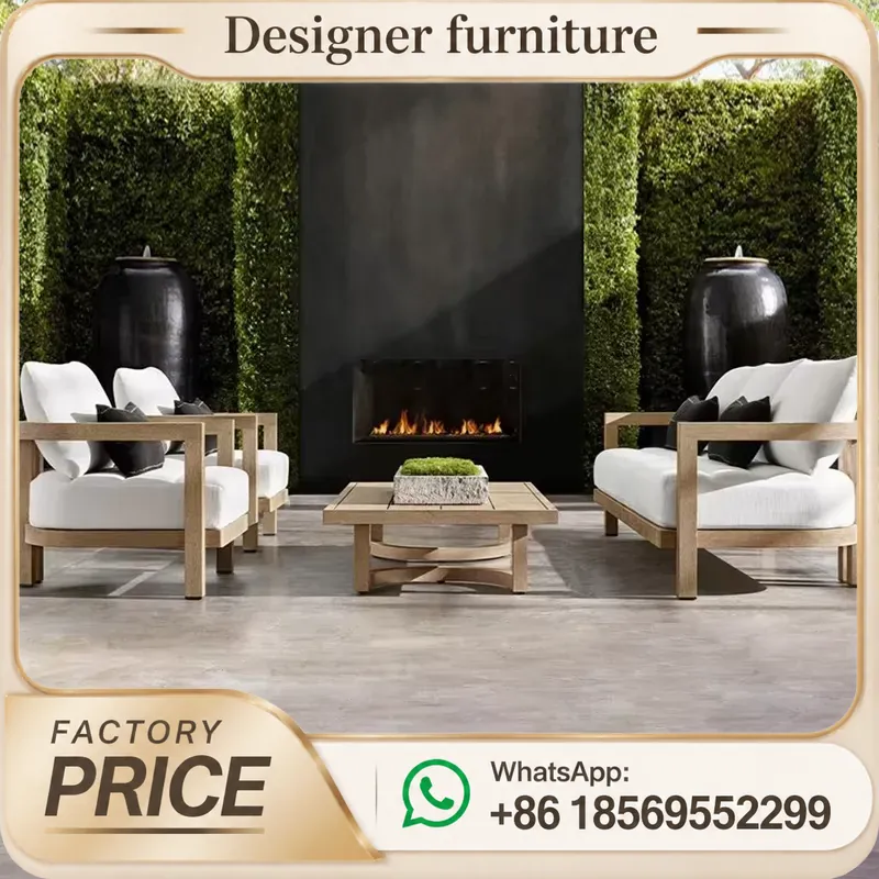 Zestaw sof z drewna teakowego, – Outdoor Furniture Teak Wood recenzja i cena