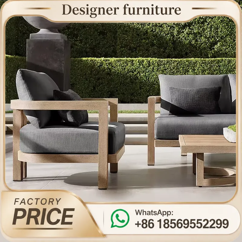 Zestaw sof z drewna teakowego, – Outdoor Furniture Teak Wood recenzja i cena