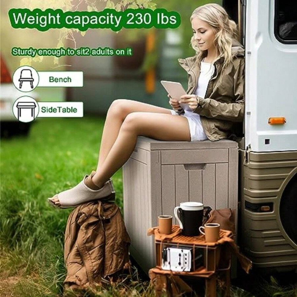 Zamykana na klucz skrzynia z ż – Outdoor Furniture Weatherproof recenzja i cena