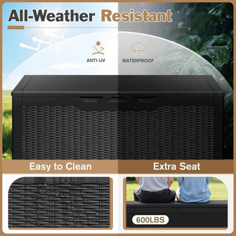 Duży zamykany na klucz pojemni – Outdoor Furniture Weatherproof recenzja i cena