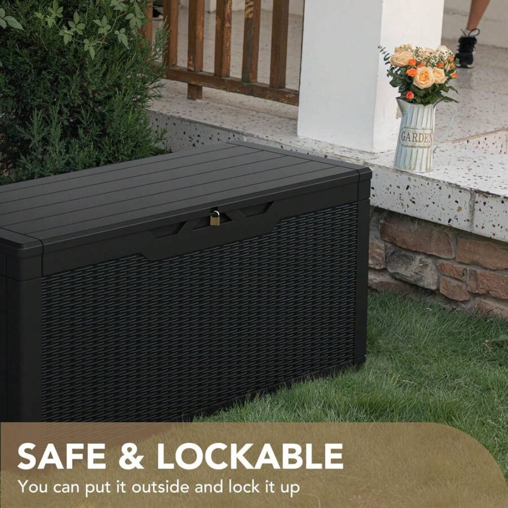 Duży zamykany na klucz pojemni – Outdoor Furniture Weatherproof recenzja i cena