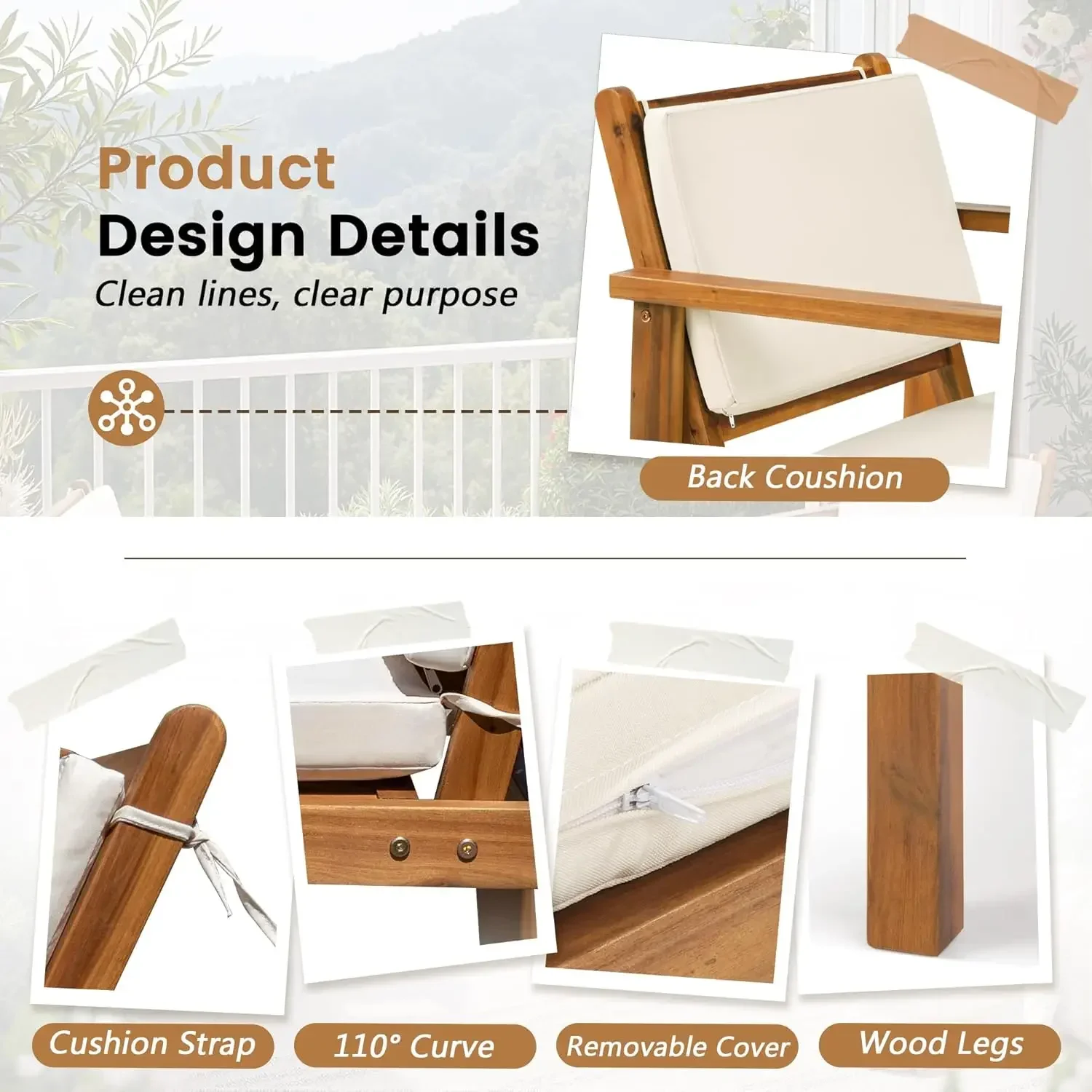 Zestaw mebli ogrodowych z drew – Outdoor Furniture Cushions recenzja i cena