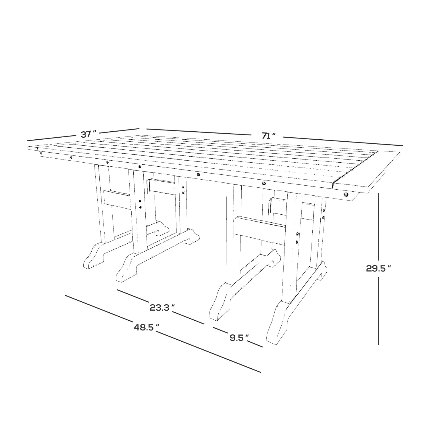 71-calowy stół do jadalni na p – Outdoor Furniture Teak Wood recenzja i cena
