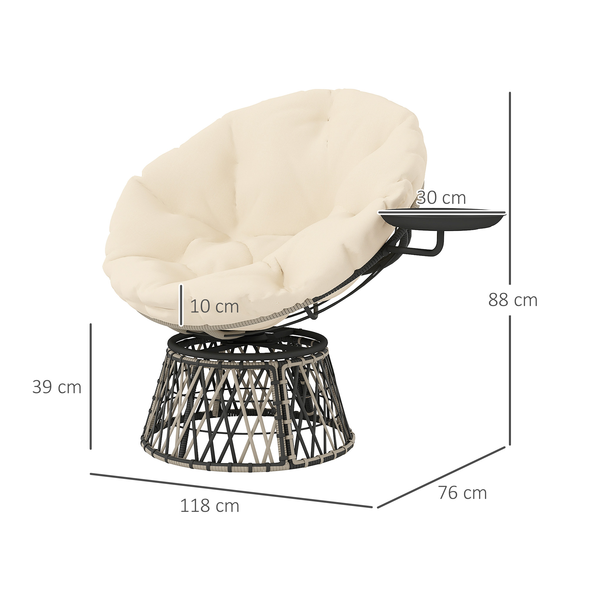 Krzesło obrotowe ogrodowe 39 c – Outdoor Furniture Metal Chairs recenzja i cena