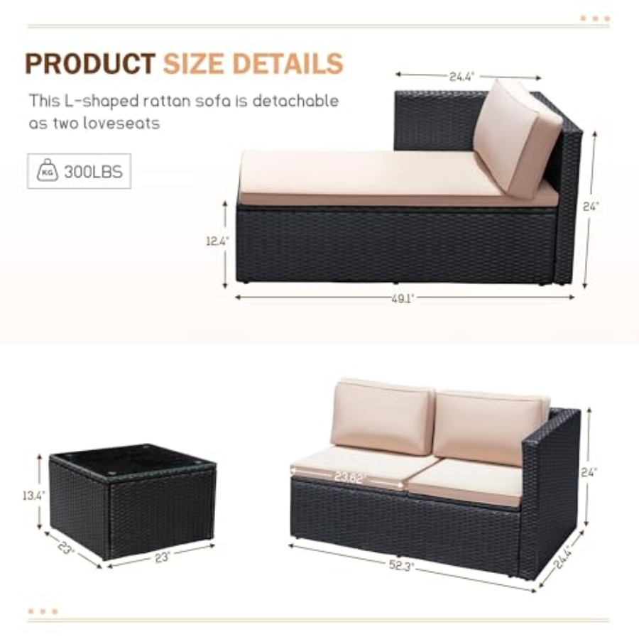 Zestaw mebli ogrodowych: beżow – Outdoor Furniture Plus recenzja i cena