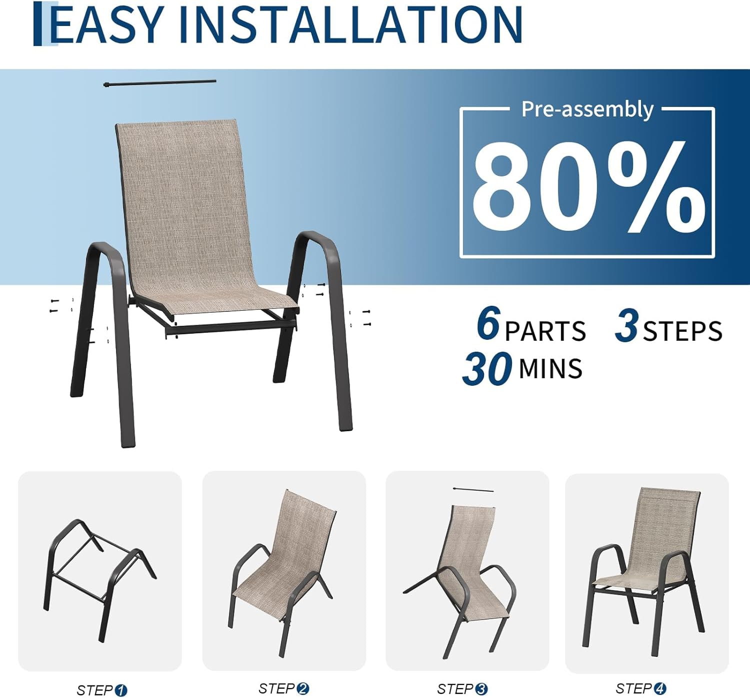 Zestaw 4 krzeseł do jadalni na – Outdoor Furniture Metal Chairs recenzja i cena