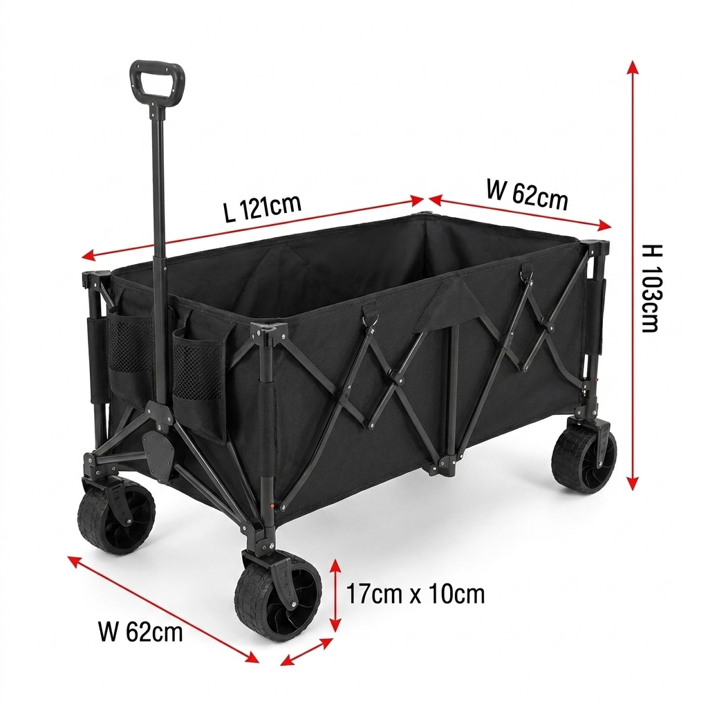 Wózek składany, wytrzymały, z  – Outdoor Furniture Heavy Duty recenzja i cena