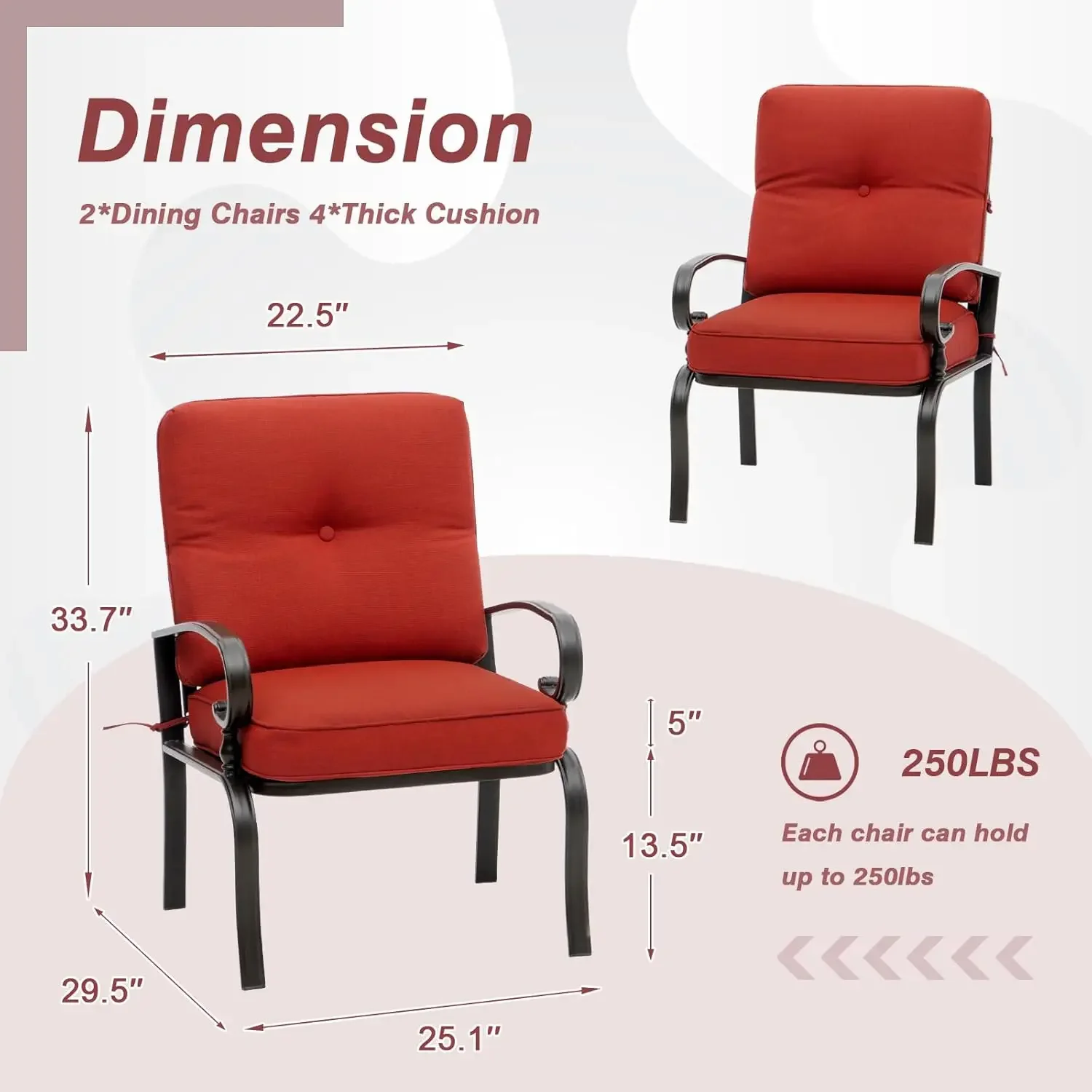 Czerwone metalowe krzesła bist – Outdoor Furniture Metal Chairs recenzja i cena
