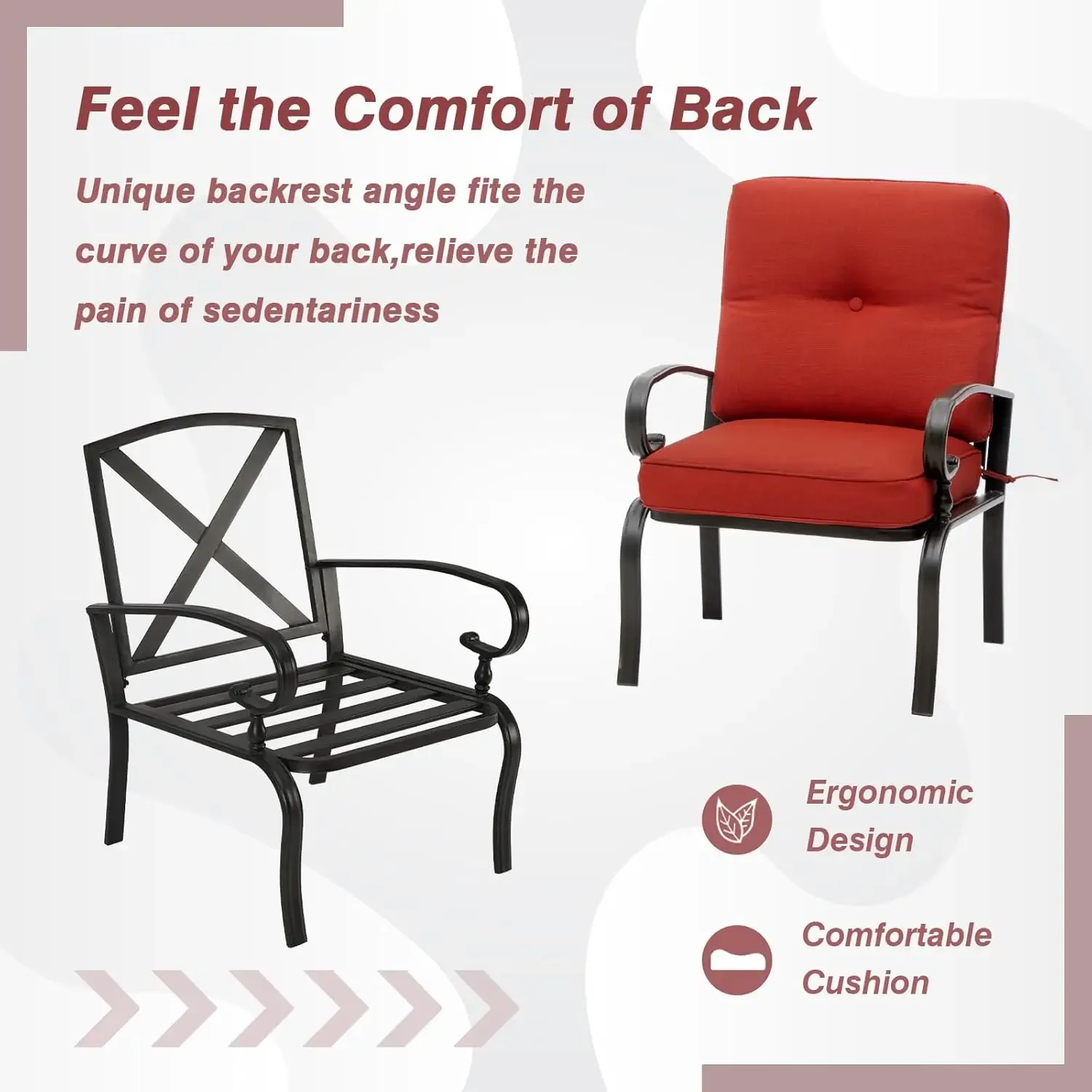 Czerwone metalowe krzesła bist – Outdoor Furniture Metal Chairs recenzja i cena