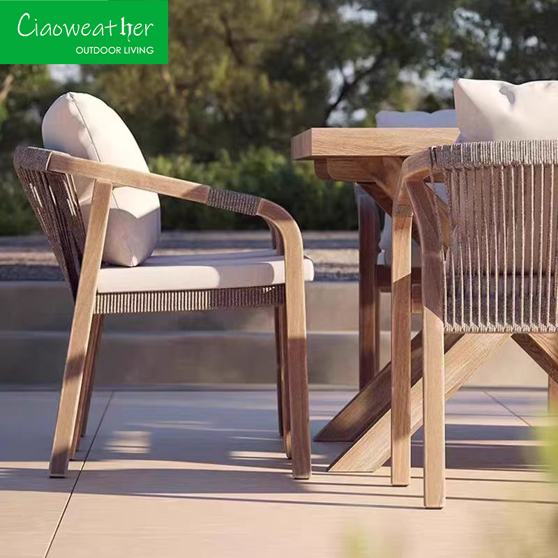 Zestaw mebli ogrodowych: stół  – Outdoor Furniture Teak Wood recenzja i cena
