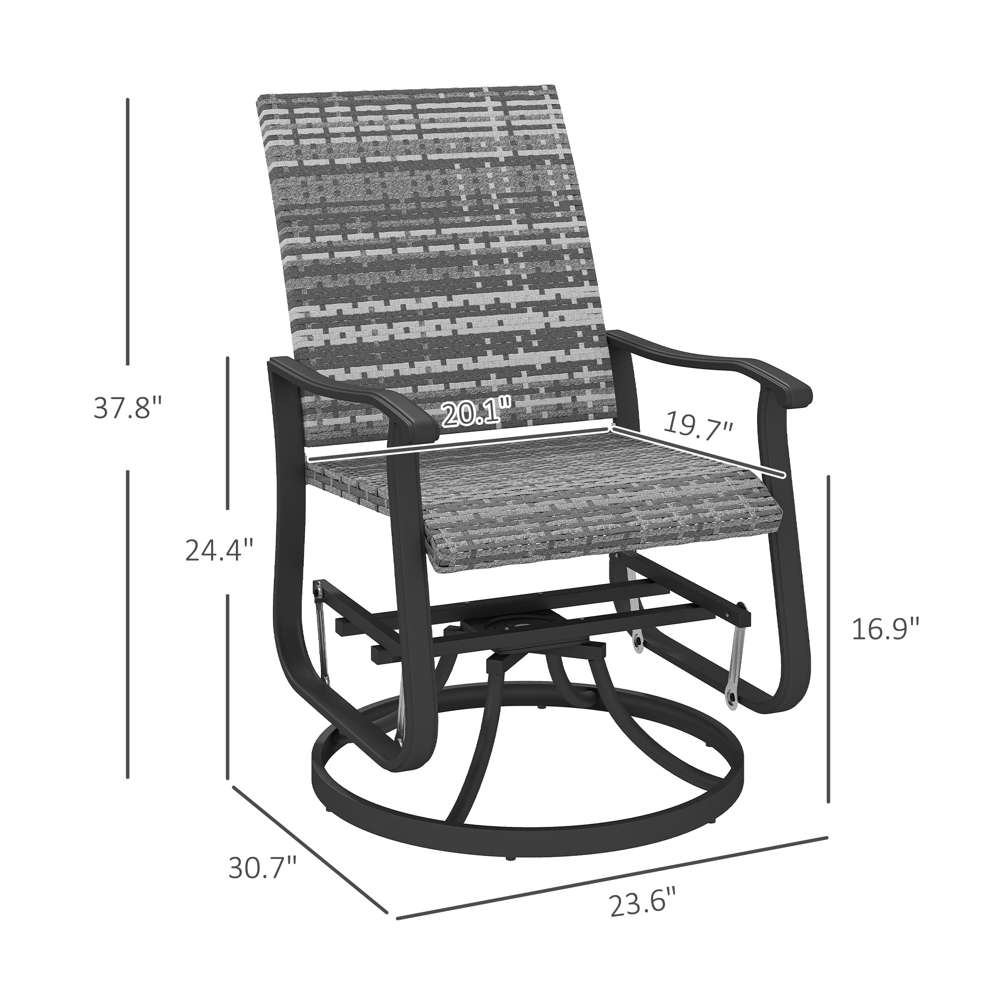 Zestaw 2 krzeseł typu glider d – Outdoor Furniture Metal Chairs recenzja i cena