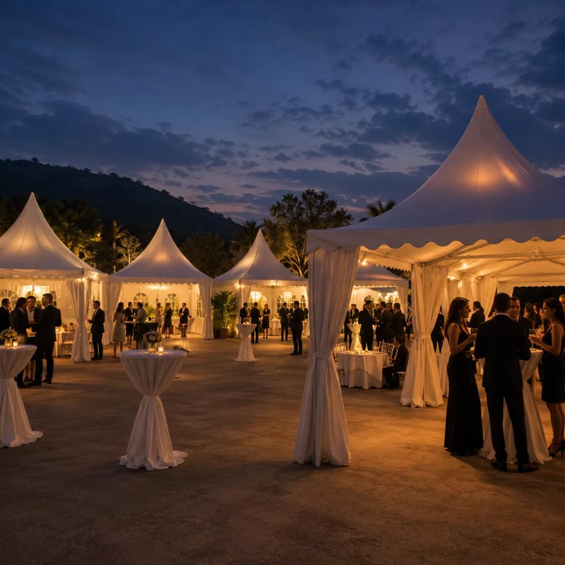 Konfigurowalny biały namiot pa – Outdoor Furniture Exhibition recenzja i cena
